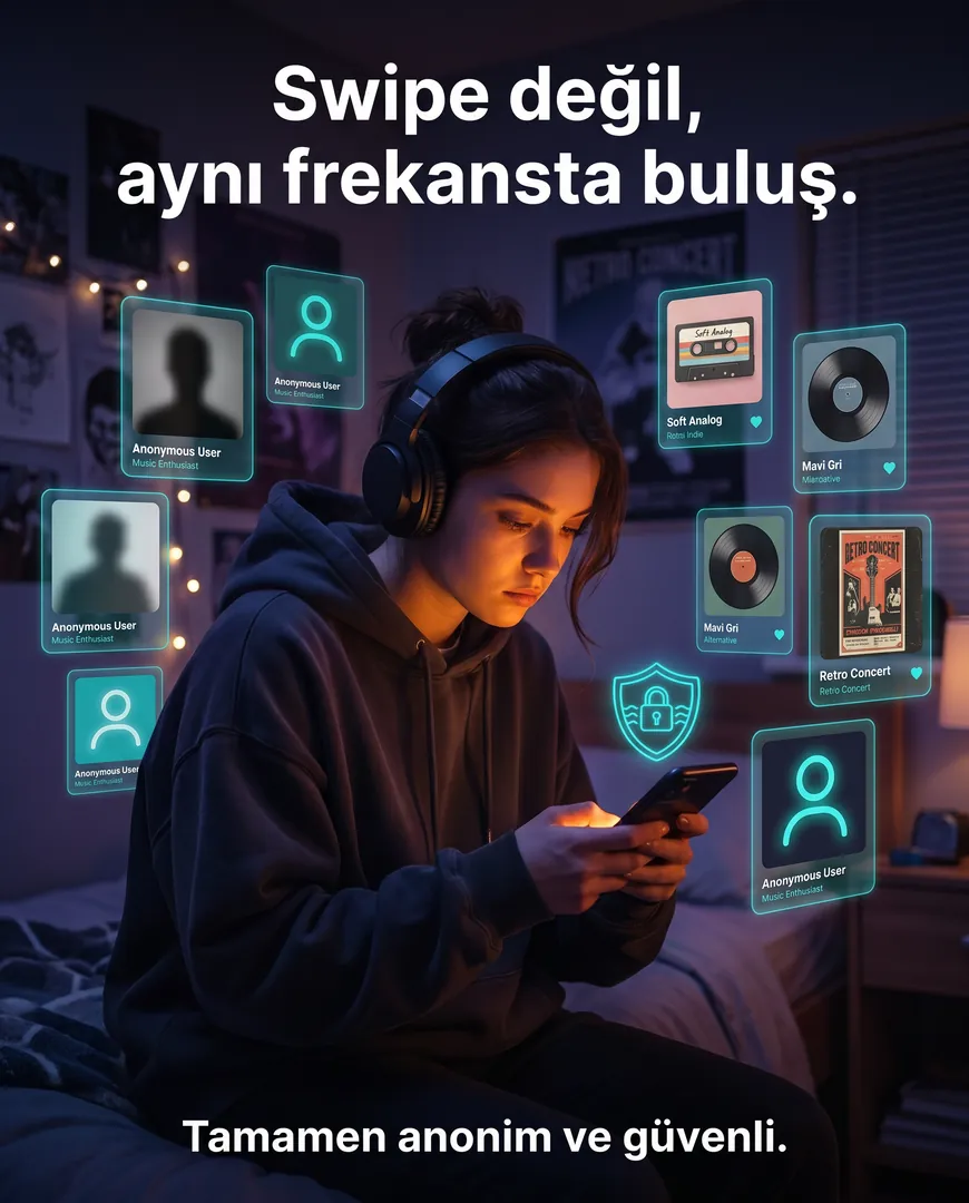 Consumer app ad for makromusic music matching