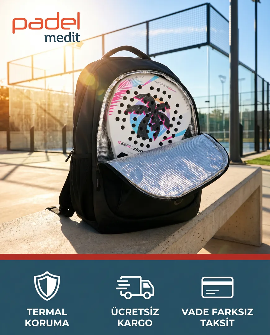 Sports ad for a Padel Medit racket bag